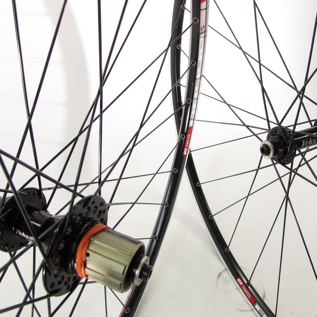 Custom wheel: Velocity Race Black hubs, DT 440 Black rims, DT Competition Black spokes
