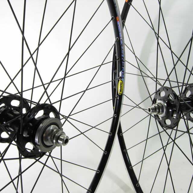 Custom wheel: Paul Track Black hubs, Mavic Open Pro Black rims, DT Champion Black spokes