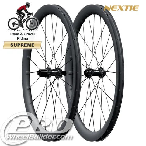 Nextie Supreme Alpha carbon wheelset, front and rear